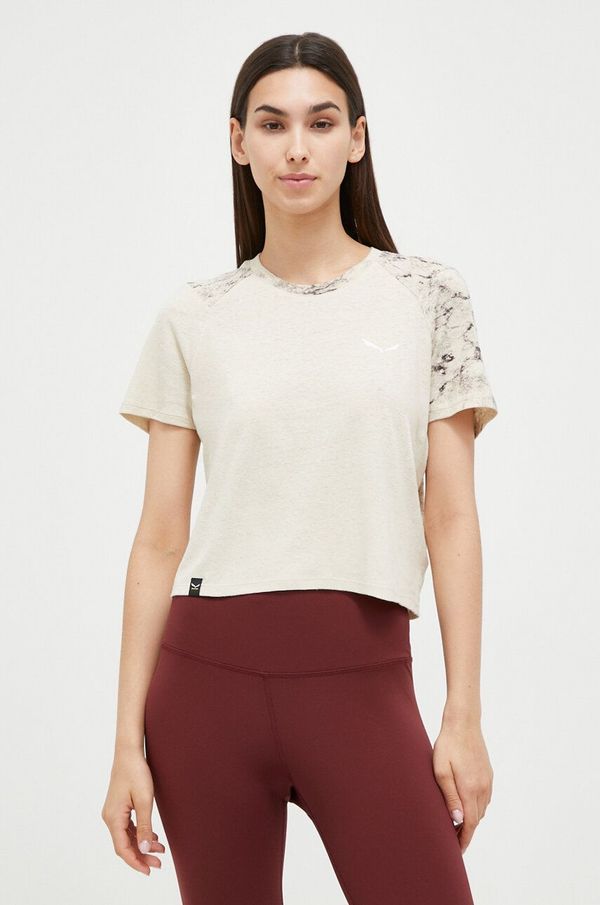 Salewa Športna kratka majica Salewa Lavaredo Hemp bež barva