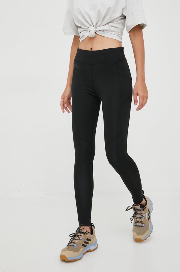 Jack Wolfskin Športne pajkice Jack Wolfskin Iseler ženske, črna barva