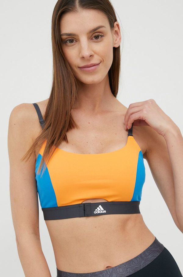 adidas Performance Športni modrček adidas Performance Aeroimpact Luxe oranžna barva