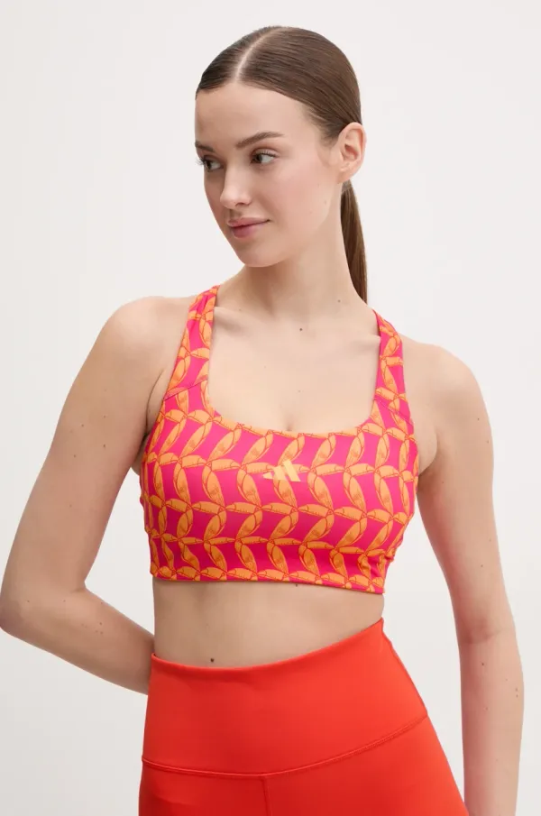 adidas Performance Športni modrček adidas Performance x Farm Rio oranžna barva, JD6309