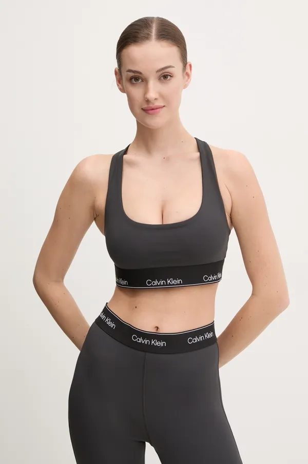 Calvin Klein Performance Športni modrček Calvin Klein Performance črna barva, LVGWS5K138