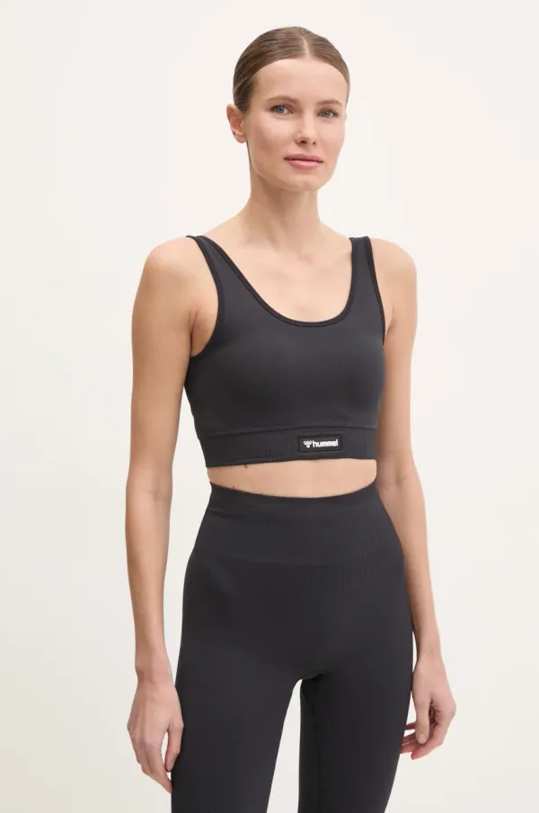 Hummel Športni modrček Hummel Alive črna barva, 228082