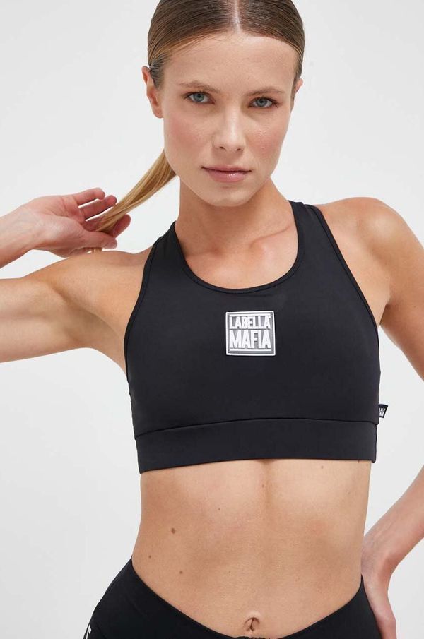 Labellamafia Športni modrček LaBellaMafia Go On črna barva