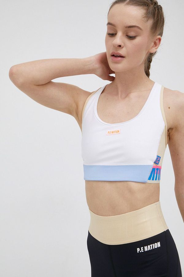 P.E Nation Športni modrček P.E Nation Gravity bela barva