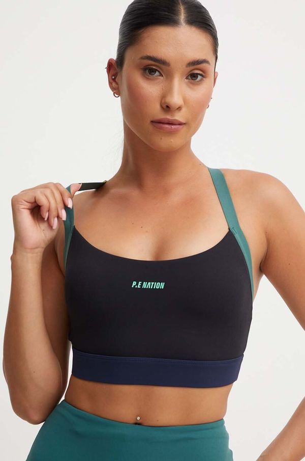 P.E Nation Športni modrček P.E Nation Takeover črna barva, 242C086