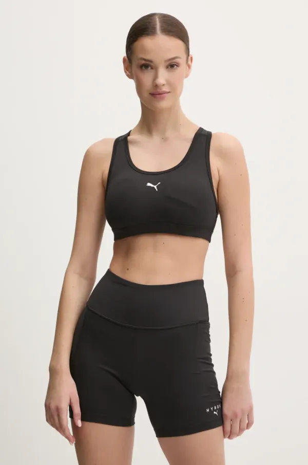 Puma Športni modrček Puma 4Keeps črna barva, 526961