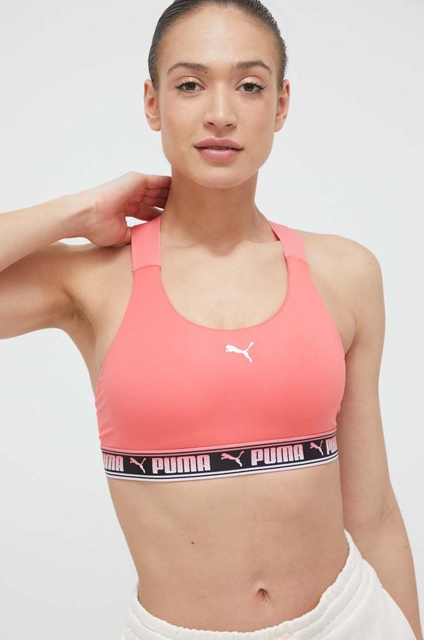 Puma Športni modrček Puma Feel It roza barva