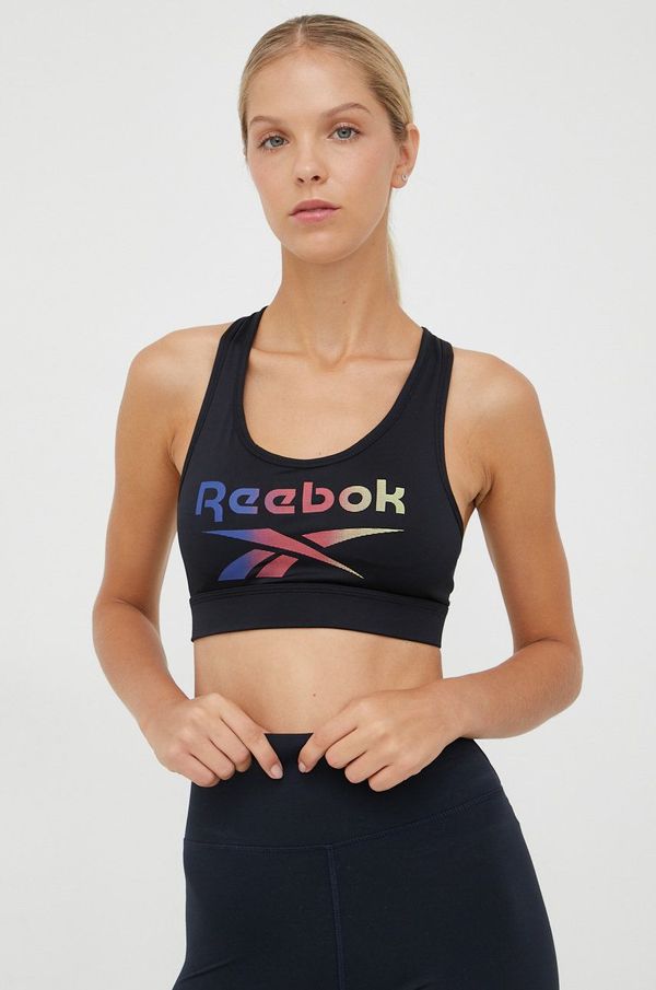 Reebok Športni modrček Reebok Gina črna barva