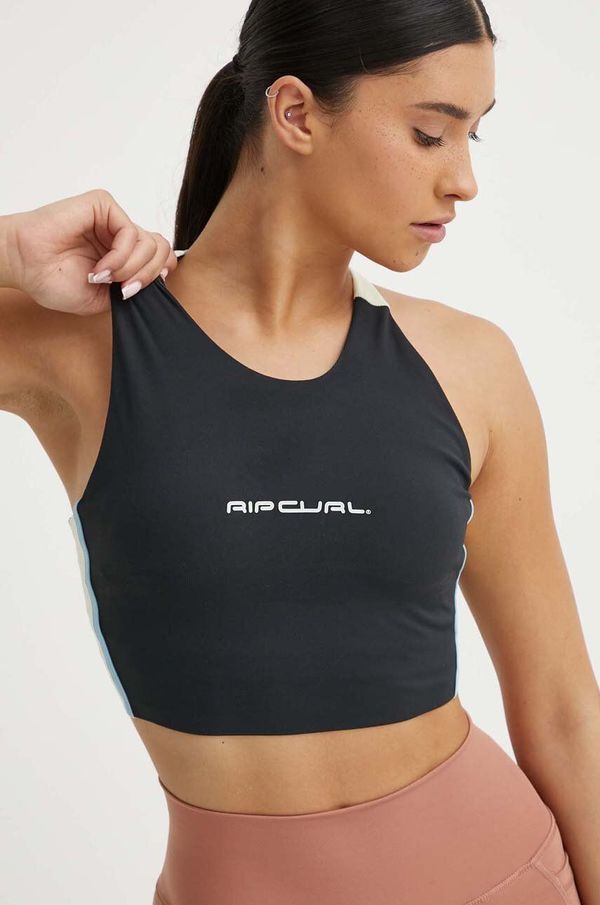 Rip Curl Športni modrček Rip Curl Revival črna barva