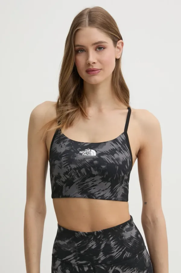 The North Face Športni modrček The North Face Flex črna barva, NF0A8BQM8R41