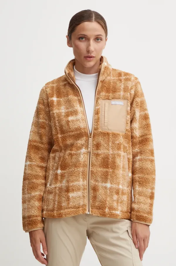 Columbia Športni pulover Columbia West Bend Print rjava barva, 2085851