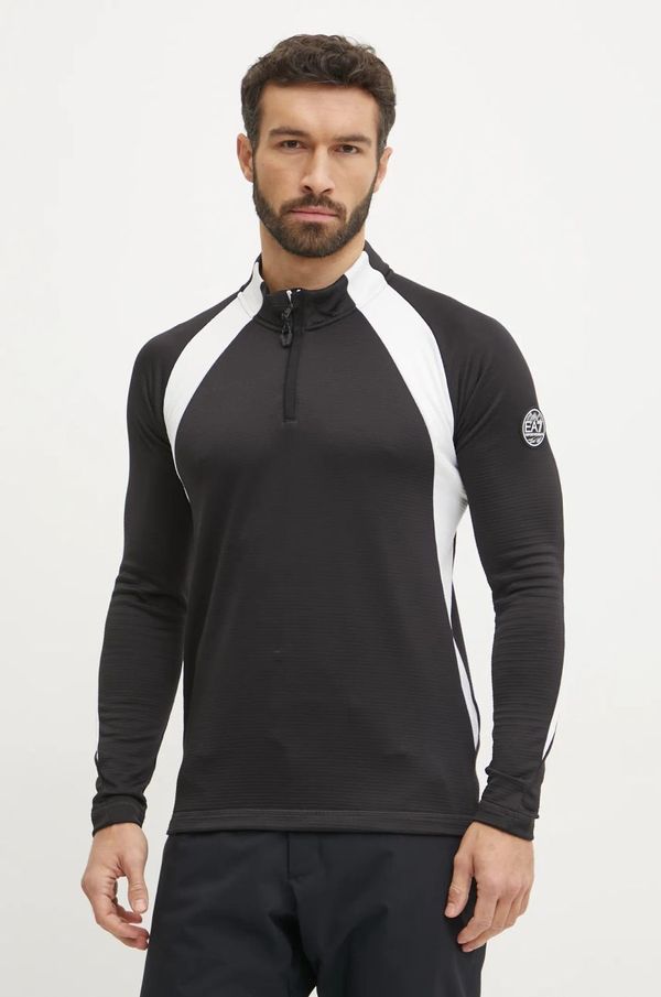 EA7 Emporio Armani Športni pulover EA7 Emporio Armani St. Moritz Powerstretch črna barva, PJQXZ.6DPMA5