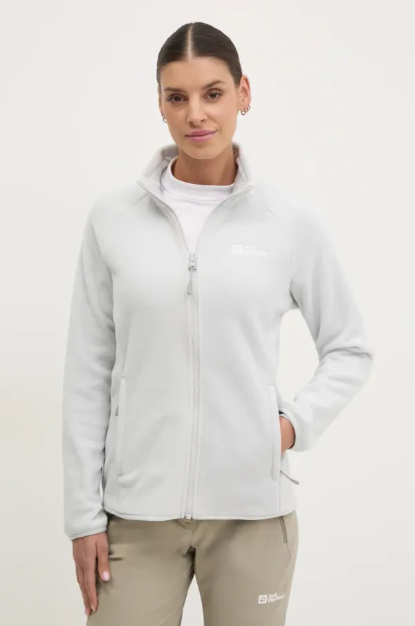 Jack Wolfskin Športni pulover Jack Wolfskin Moonrise siva barva, A63263