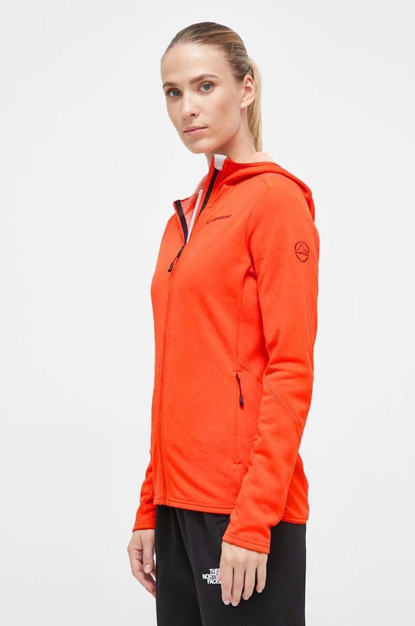 La Sportiva Športni pulover LA Sportiva Cosmic oranžna barva, s kapuco