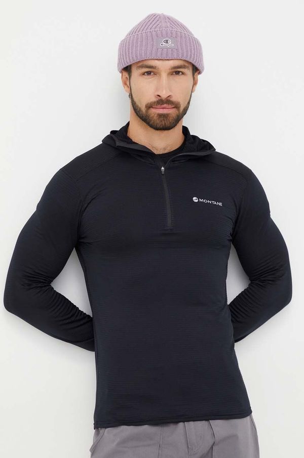 Montane Športni pulover Montane Protium Lite črna barva, s kapuco