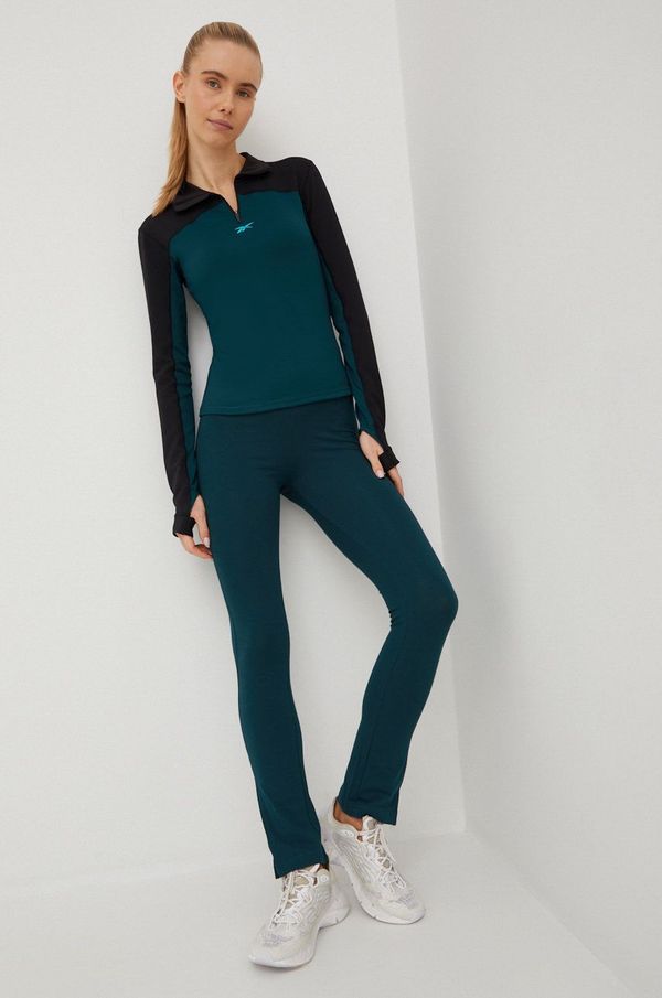 Reebok Športni pulover Reebok Tech Style ženski, zelena barva