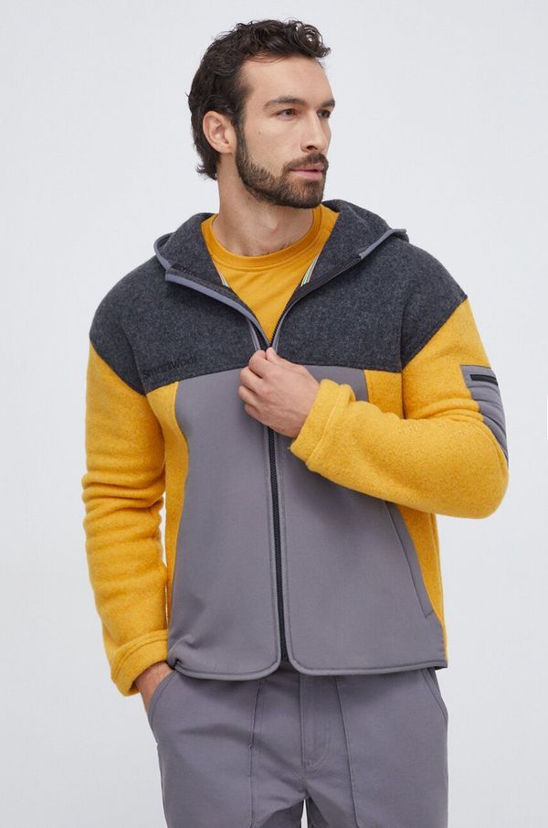 Smartwool Športni pulover Smartwool Hudson siva barva, s kapuco