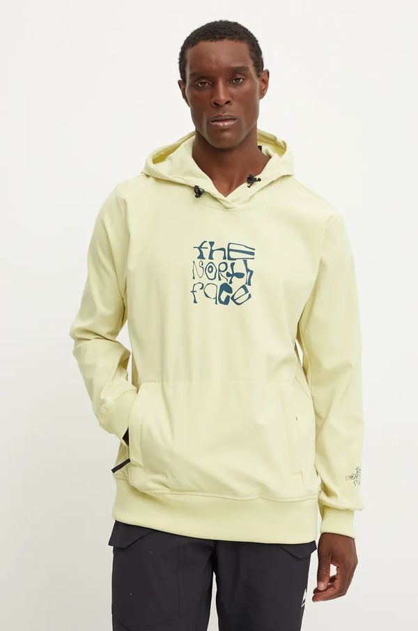 The North Face Športni pulover The North Face Tekno Logo Hoodie zelena barva, s kapuco, NF0A82V61OD1