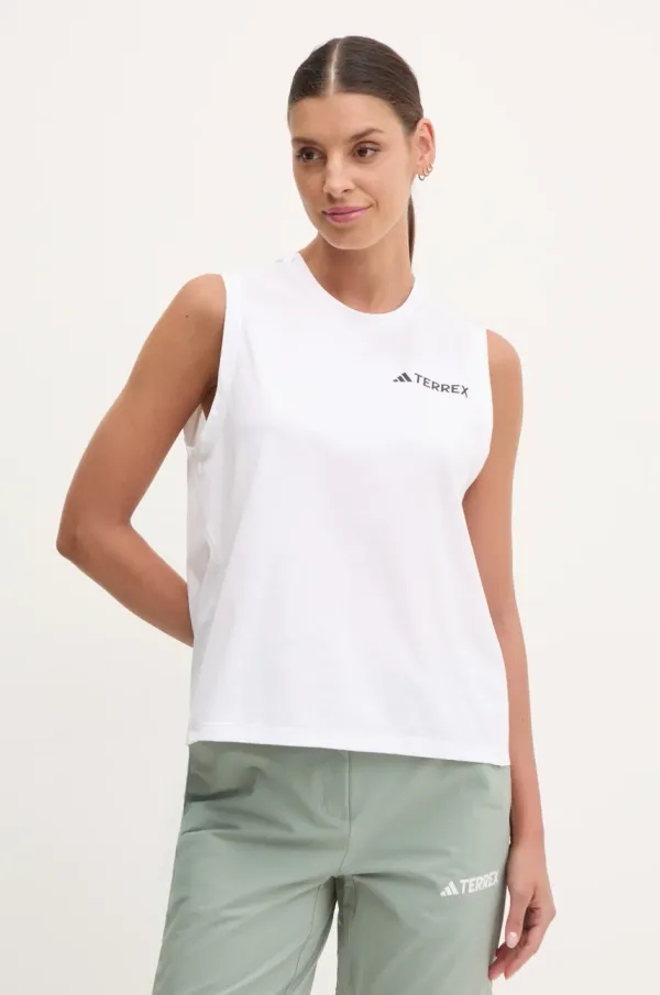 adidas TERREX Športni top adidas TERREX Multi ženski, bela barva, JE0358