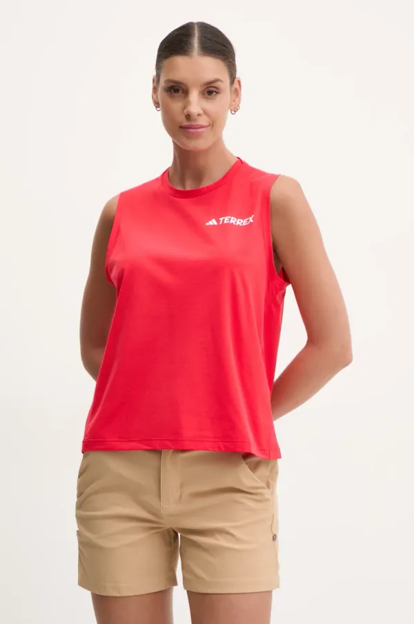 adidas TERREX Športni top adidas TERREX Multi ženski, rdeča barva, JE0359
