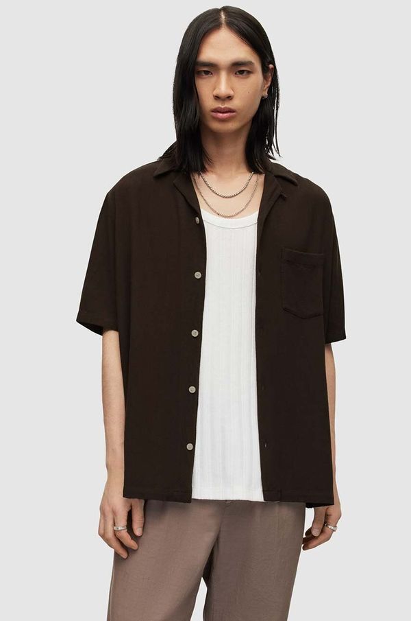 AllSaints Srajca AllSaints CUDI moška, črna barva