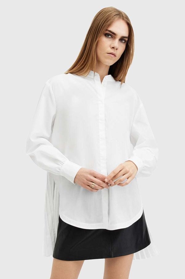 AllSaints Srajca AllSaints PERCY SHIRT ženska, bela barva, W004PB