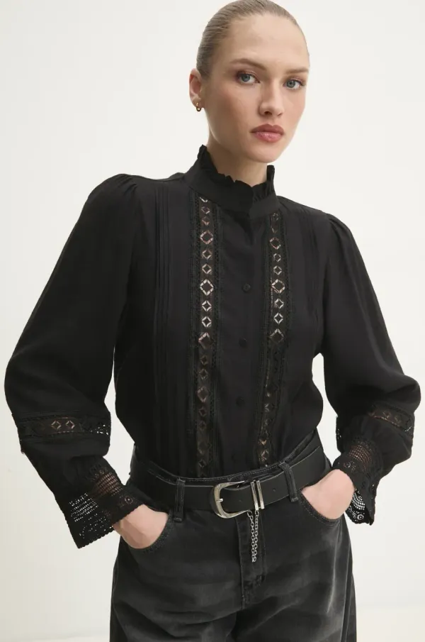 Answear Lab Srajca Answear Lab ženska, črna barva