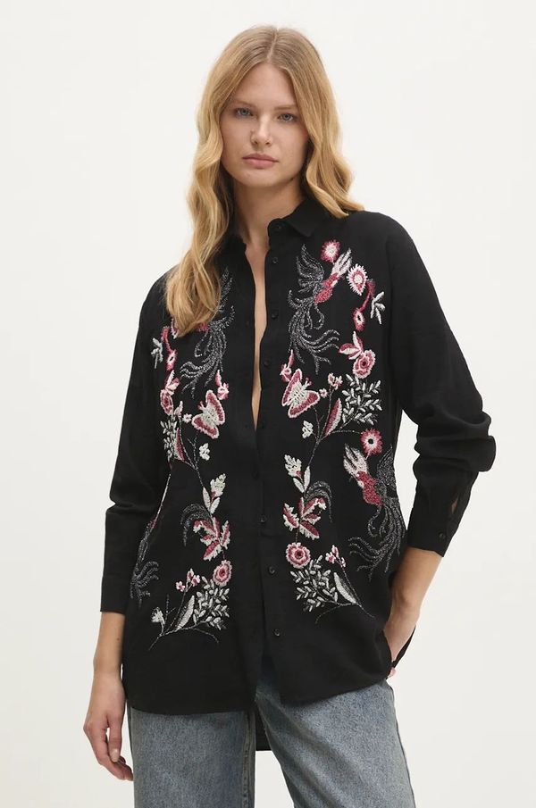 Answear Lab Srajca Answear Lab ženska, črna barva