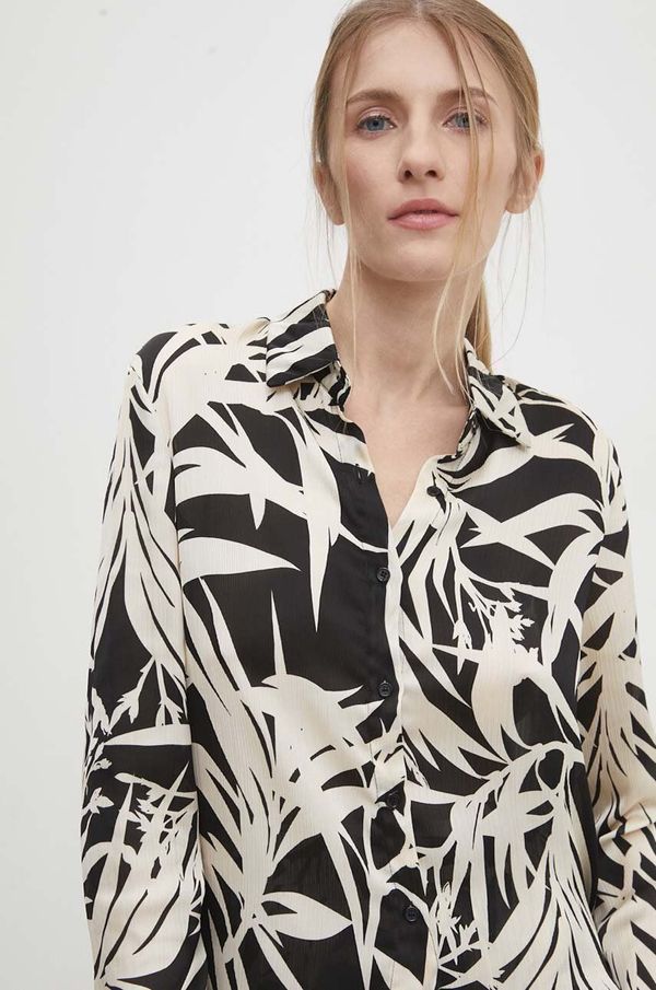 Answear Lab Srajca Answear Lab ženska, črna barva