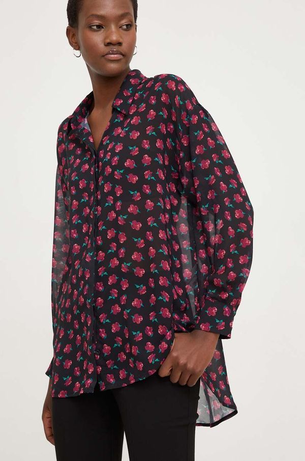 Answear Lab Srajca Answear Lab ženska, črna barva