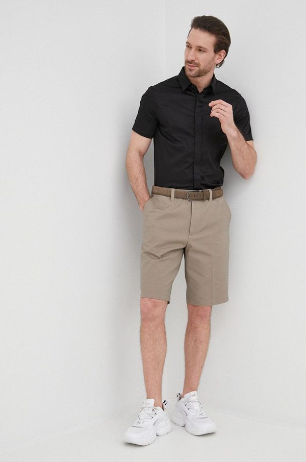 Armani Exchange Srajca Armani Exchange moška, črna barva,