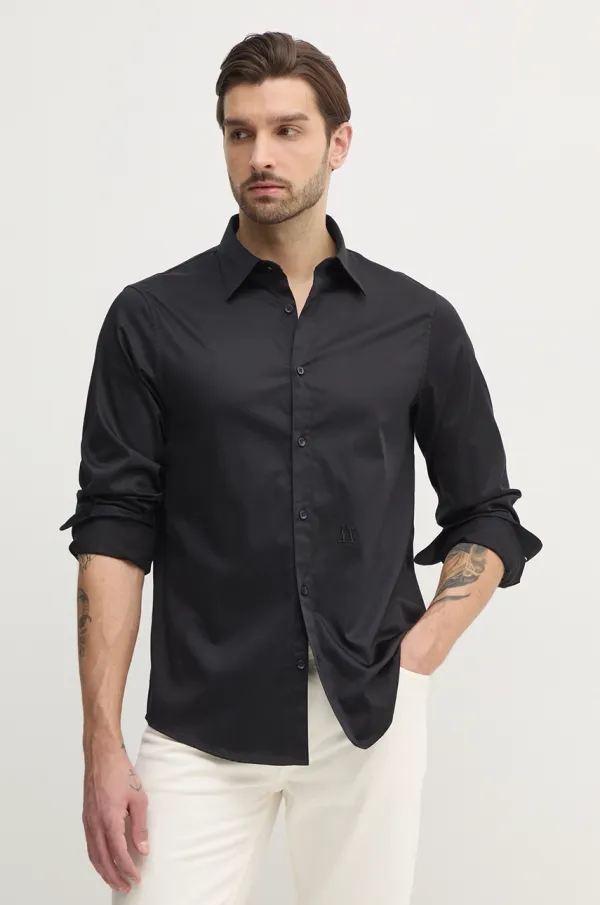 Armani Exchange Srajca Armani Exchange moška, črna barva, XM000339 AF10192