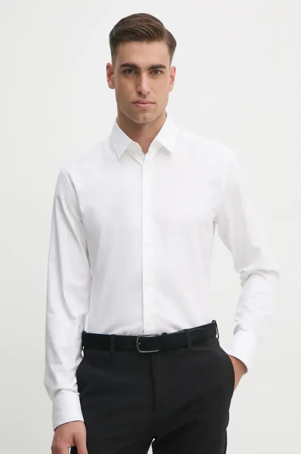 BOSS Srajca BOSS moška, bela barva, 50490934