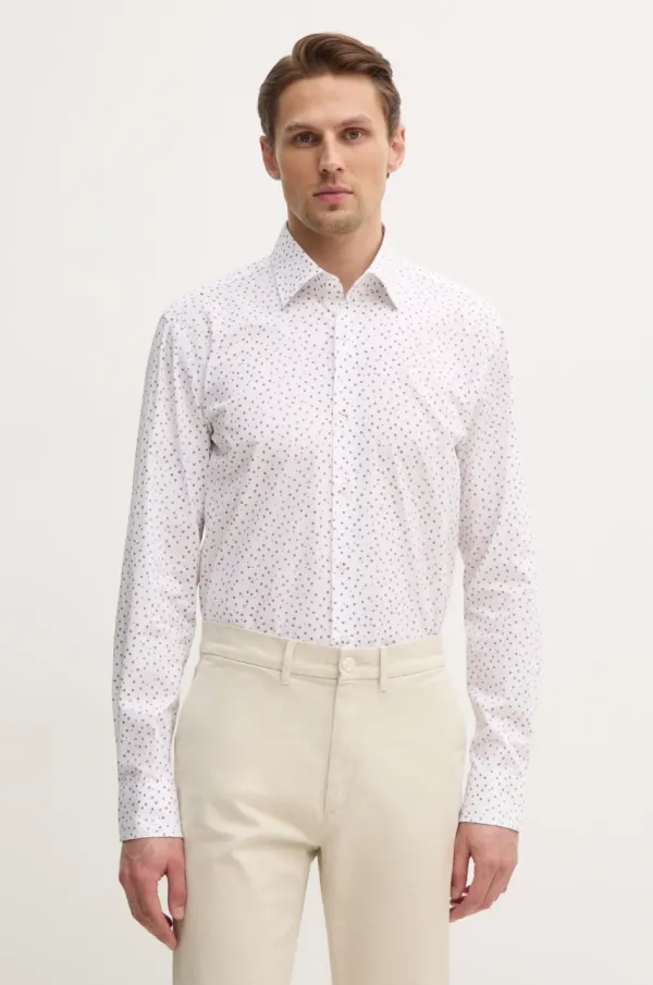 BOSS Srajca BOSS moška, bela barva, 50532871