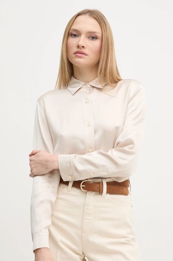 Calvin Klein Jeans Srajca Calvin Klein Jeans ženska, bež barva, J20J224855