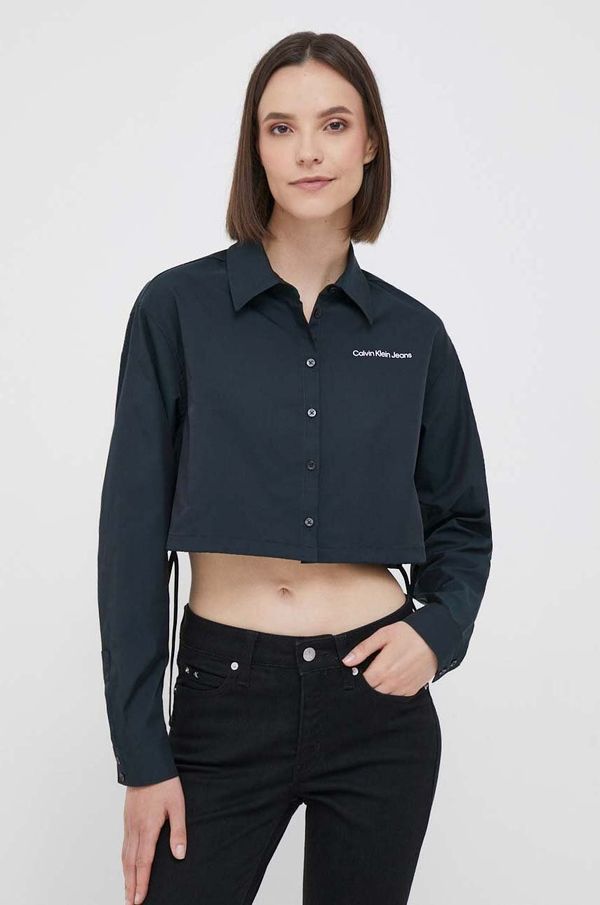 Calvin Klein Jeans Srajca Calvin Klein Jeans ženska, črna barva