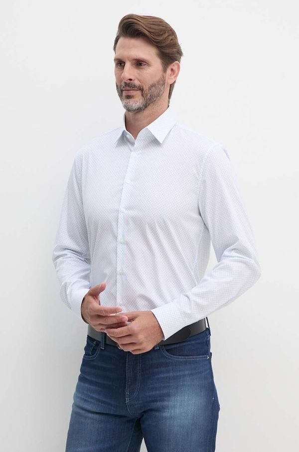 Calvin Klein Srajca Calvin Klein moška, bela barva, K10K113536