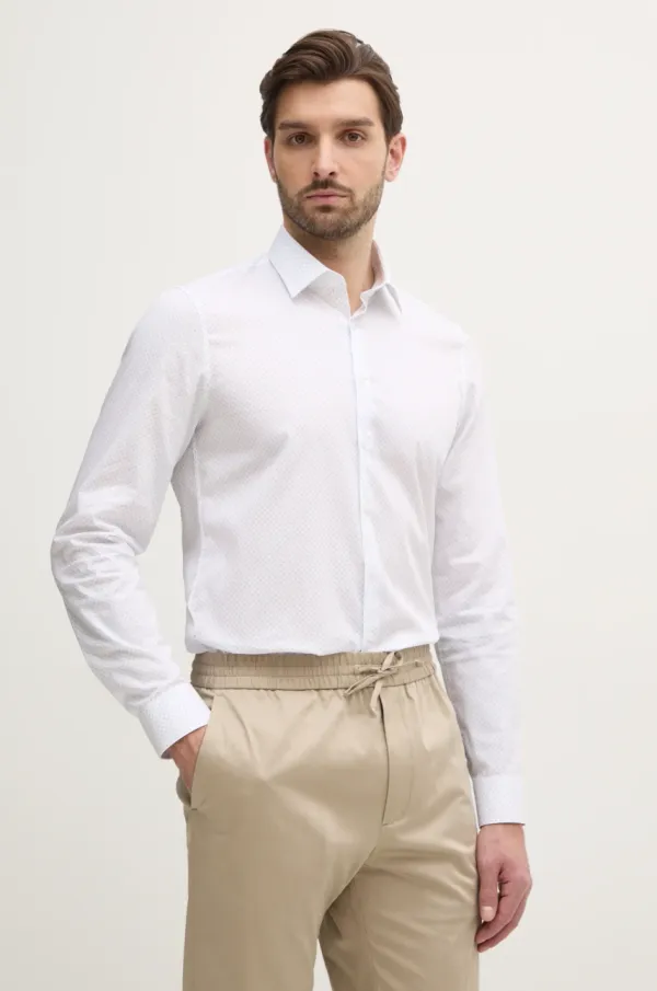 Calvin Klein Srajca Calvin Klein moška, bela barva, K10K114299