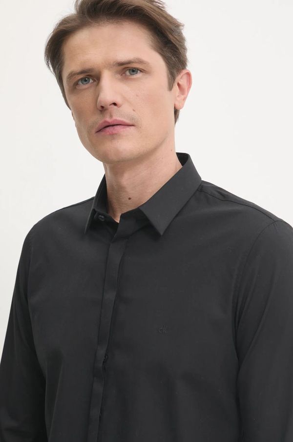Calvin Klein Srajca Calvin Klein moška, črna barva, K10K109891