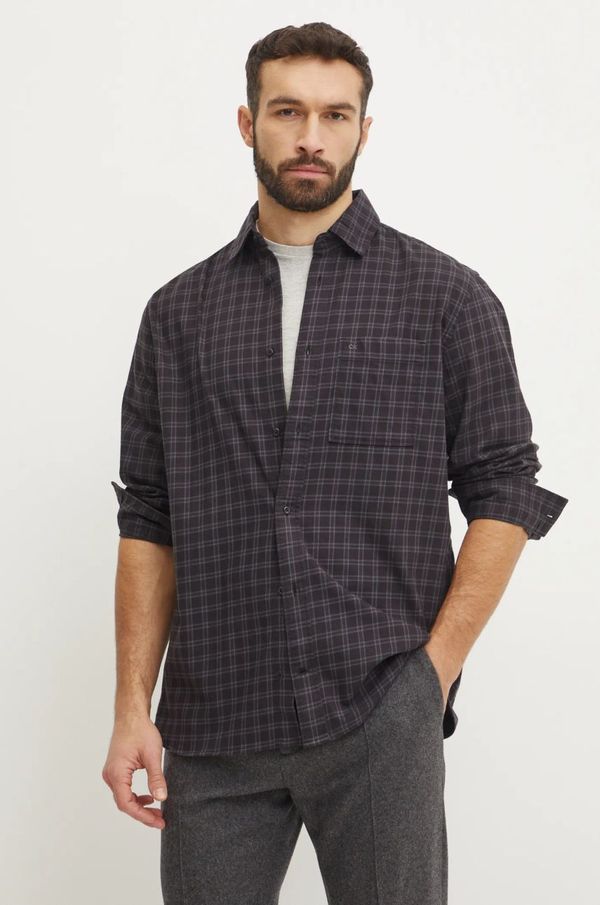 Calvin Klein Srajca Calvin Klein moška, črna barva, K10K113819