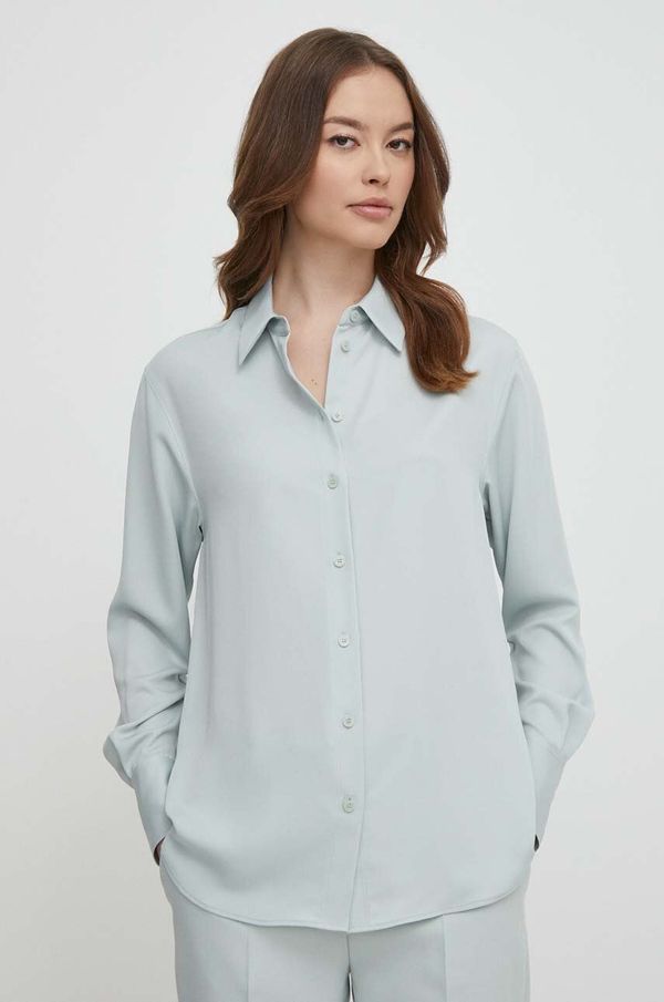 Calvin Klein Srajca Calvin Klein ženska, črna barva