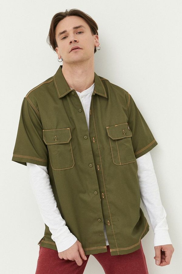 Dickies Srajca Dickies moška, zelena barva