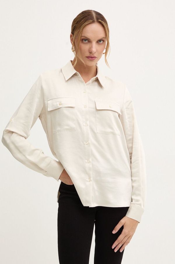 Guess Srajca Guess ANASTASIA ženska, bež barva, W4BH19 WGIG2