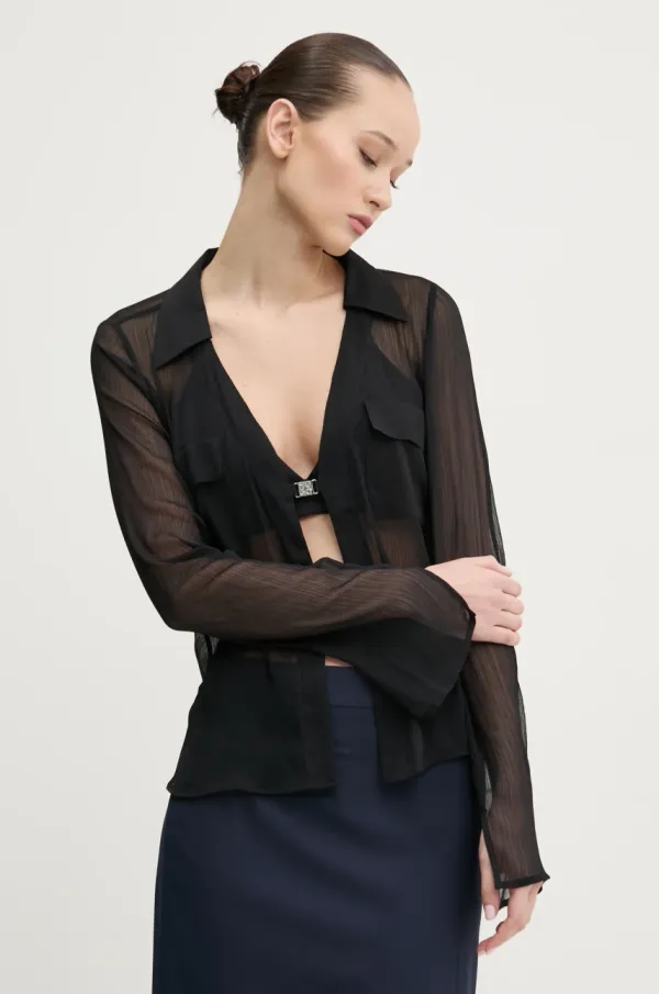 HUGO Srajca HUGO ženska, črna barva, 50531468