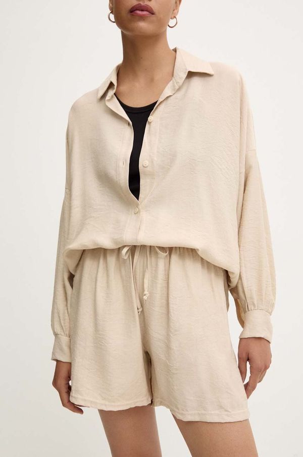 Answear Lab Srajca in kratke hlače Answear Lab bež barva