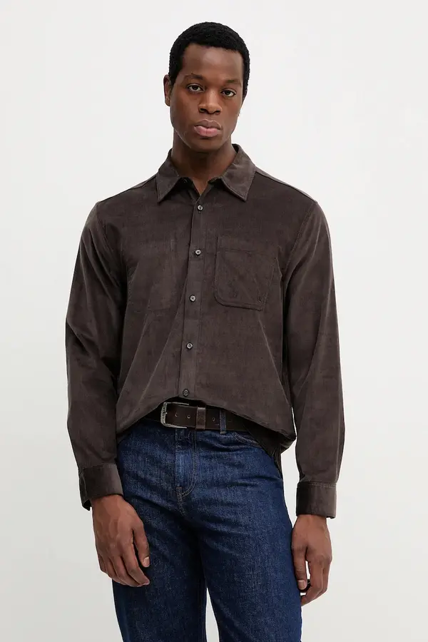 Calvin Klein Jeans Srajca iz rebrastega žameta Calvin Klein Jeans