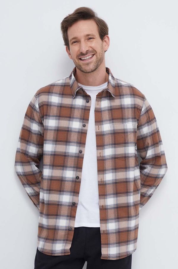 Jack Wolfskin Srajca Jack Wolfskin moška, rjava barva