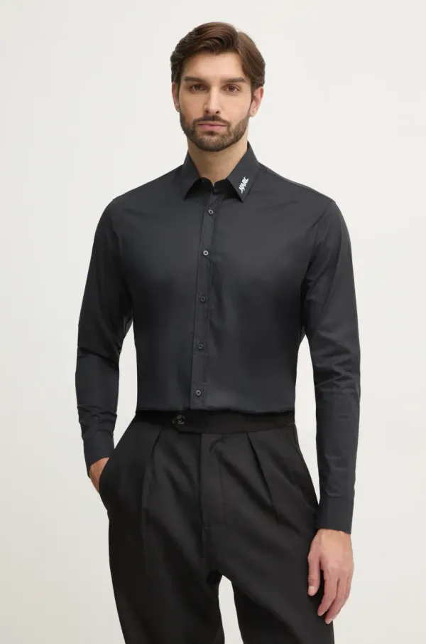 Karl Lagerfeld Srajca Karl Lagerfeld moška, črna barva, 551600.605991