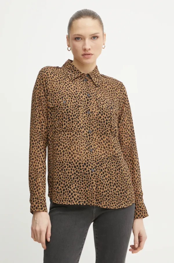 MICHAEL Michael Kors Srajca MICHAEL Michael Kors ženski, rjava barva, MR540OWGRY