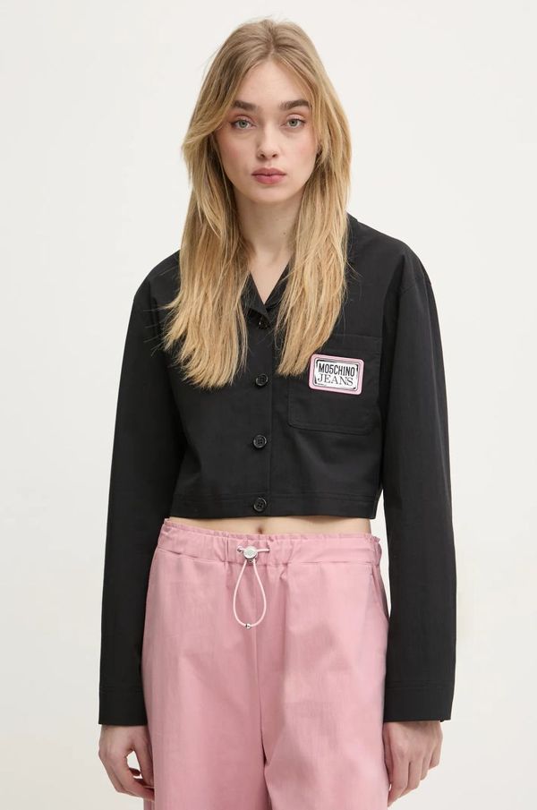 Moschino Jeans Srajca Moschino Jeans ženska, črna barva, 0211 3224